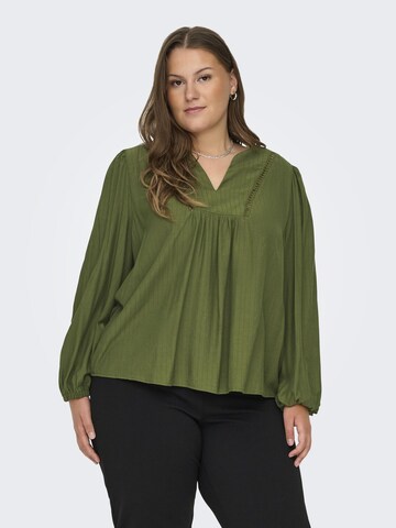 ONLY Carmakoma Blouse 'CARMYRNA' in Groen: voorkant