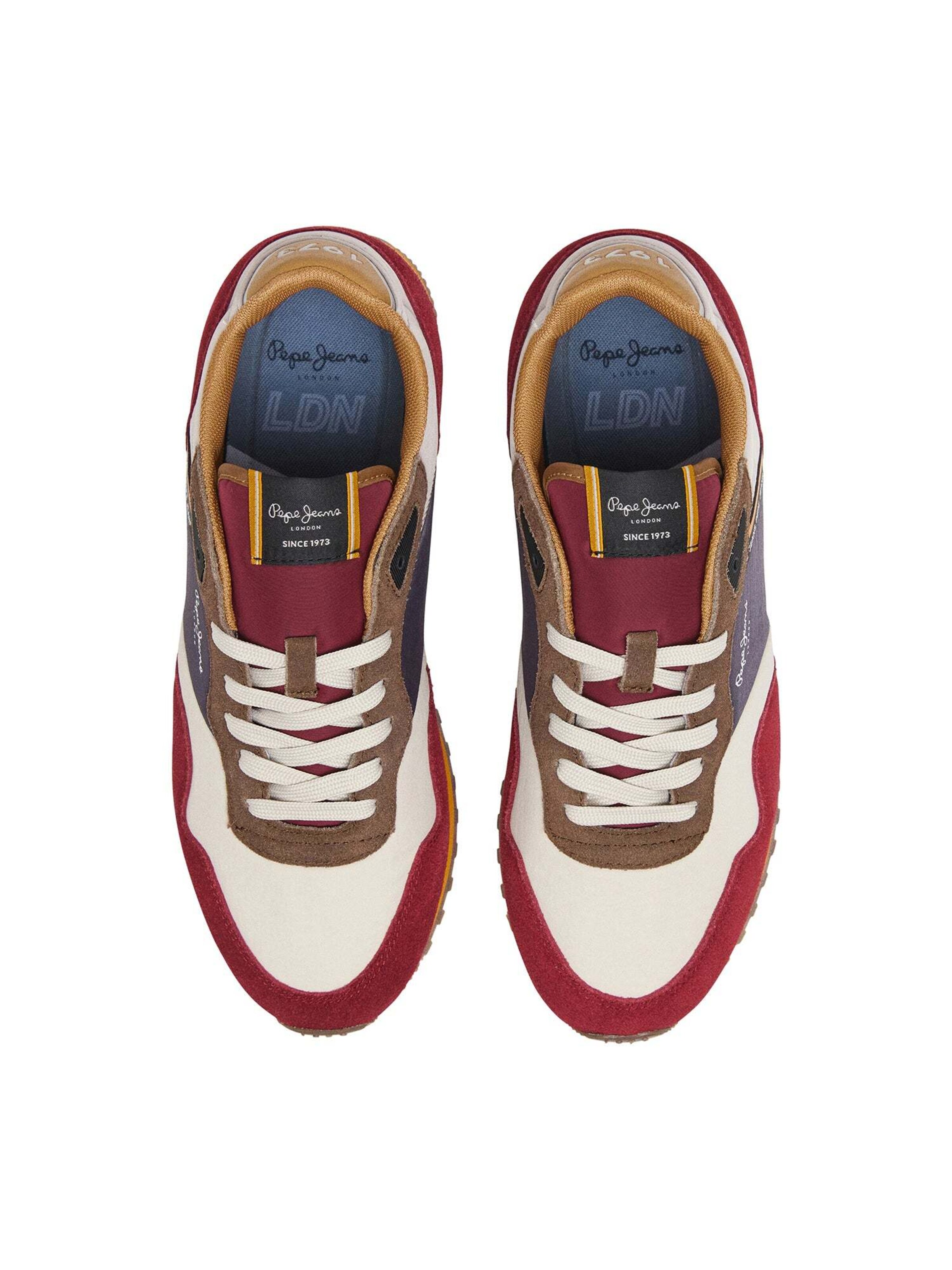 Baskets basses ' London Link' Pepe Jeans en rouge