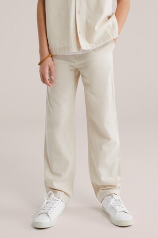 bēšs WE Fashion Standarta Bikses: no priekšpuses