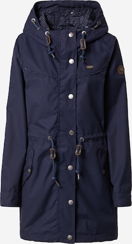 Parka mi-saison 'Canny' Ragwear en bleu : devant