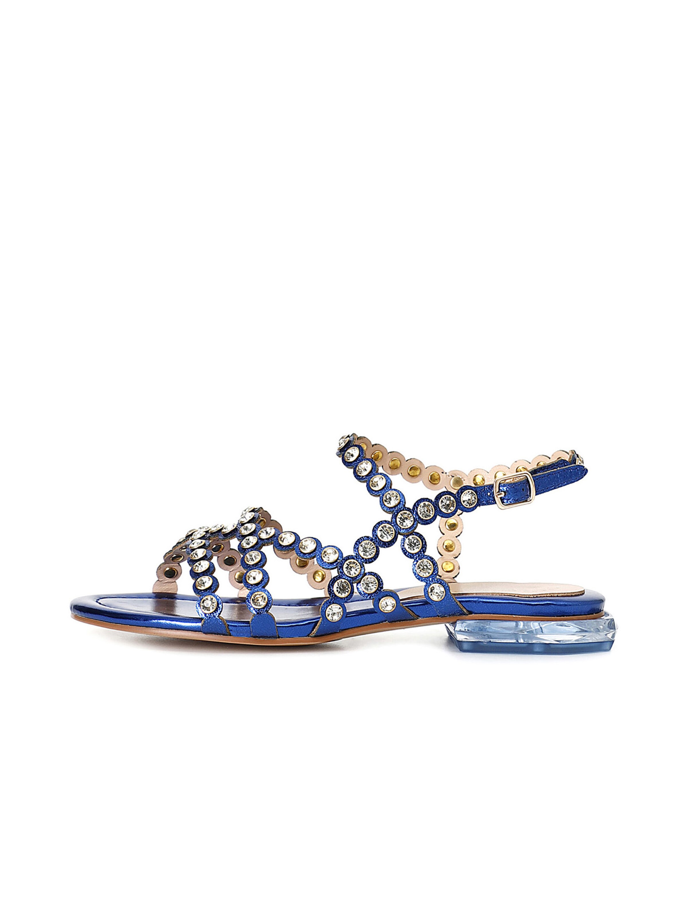 Sandalo con cinturino di CAFè NOIR in blu: frontale