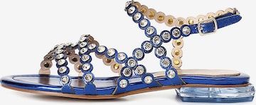 Sandalo con cinturino di CAFè NOIR in blu: frontale