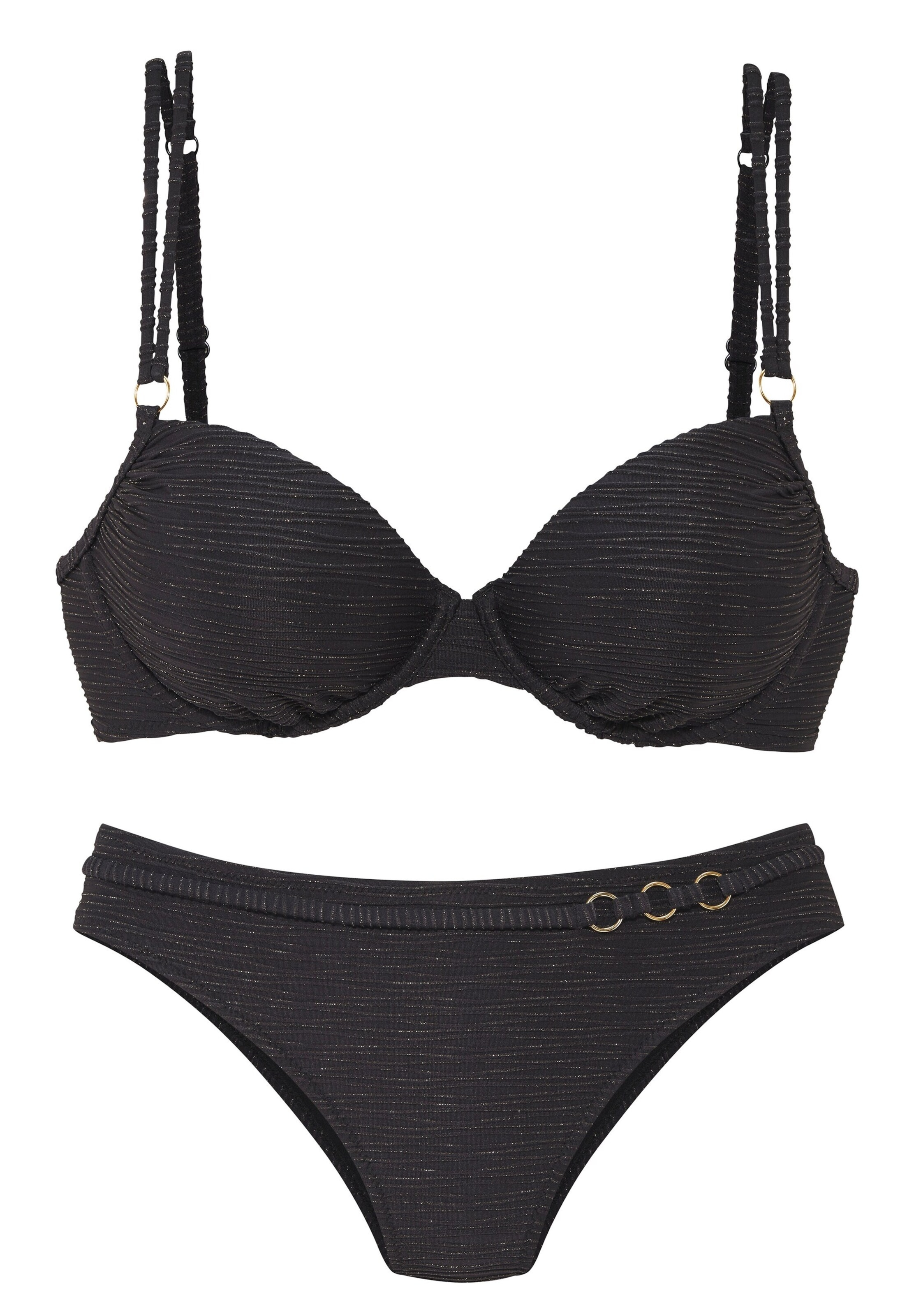 LASCANAT-shirt Bikini - crna boja: prednji dio