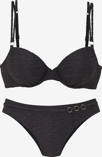 XS-S/E dydžio Bikinis iš LASCANA, spalva – Auksas / juoda, Prekių apžvalga