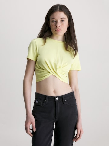 T-shirt Calvin Klein Jeans en jaune : devant