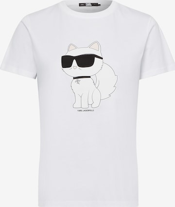Karl Lagerfeld Μπλουζάκι 'Ikonik 2.0' σε λευκό: μπροστά