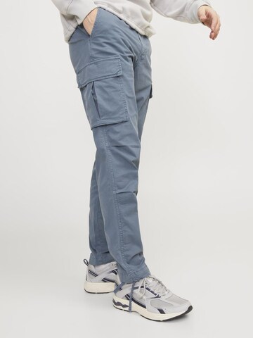 JACK & JONES Regular Cargobroek 'Ace Tucker' in Blauw: voorkant