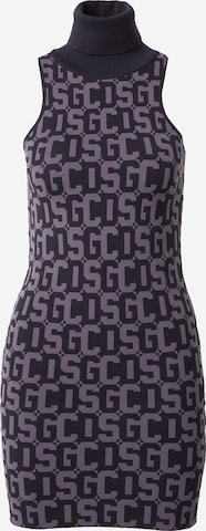 GCDS Úpletové šaty – černá: přední strana