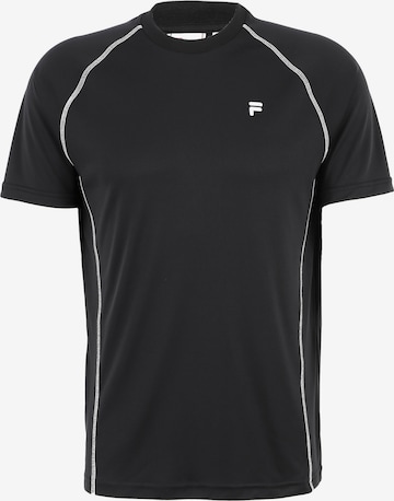 FILA Λειτουργικό μπλουζάκι 'LEXOW' σε μαύρο: μπροστά