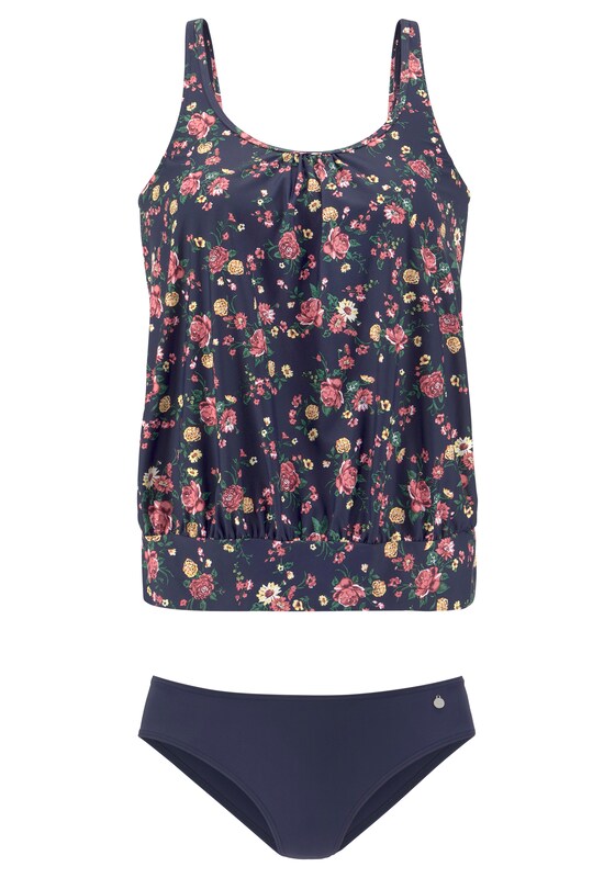 LASCANA T-shirt Tankini in Dark Blue