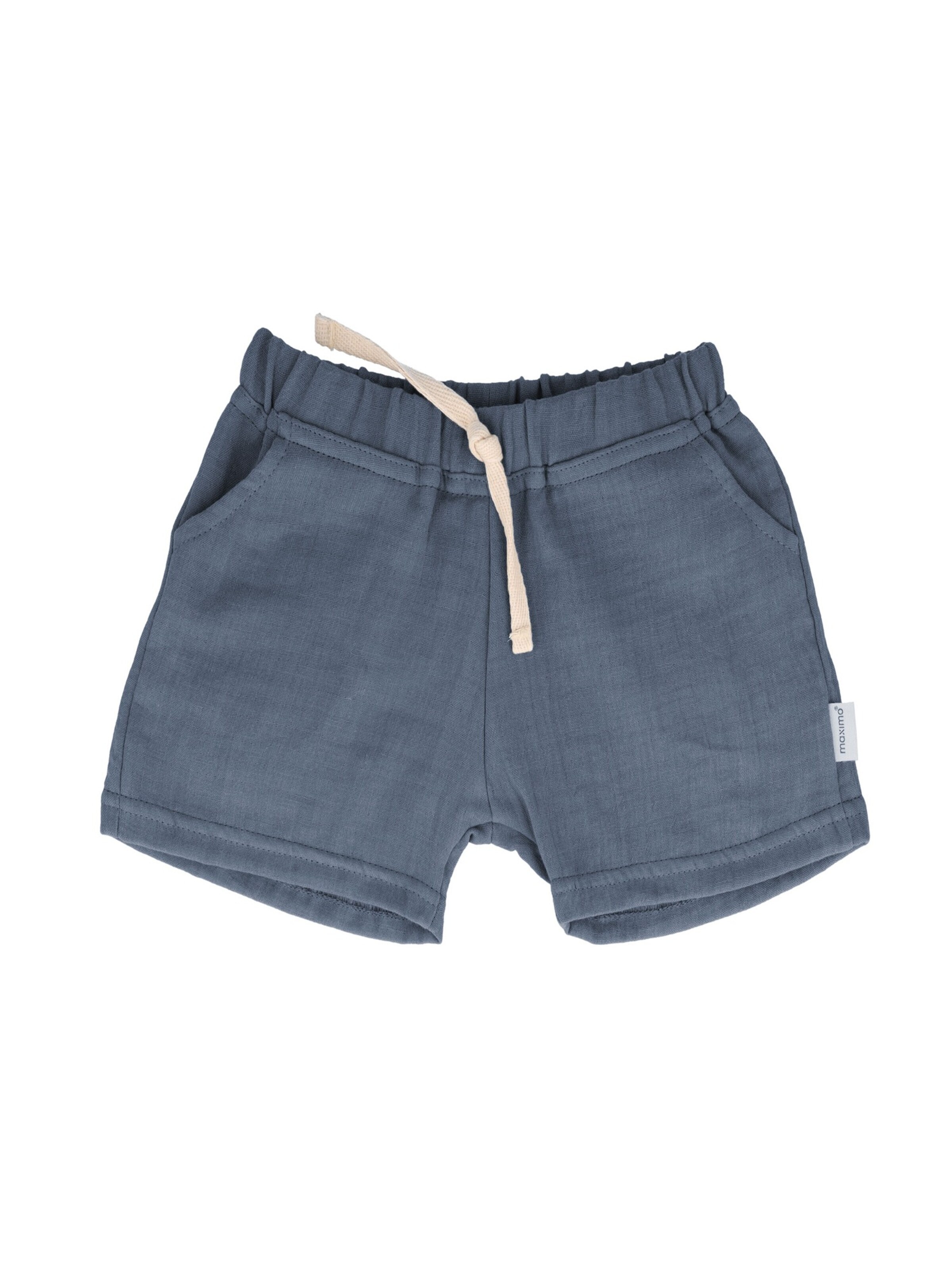 MAXIMO Regular Hose 'GOTS BABY BOY-Shorts Musselinstoff'‌‌‌‌‌‌ in Blau: Vorderseite