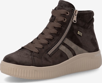 Sneaker înalt 'D3E70' de la REMONTE pe maro: față