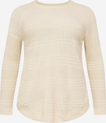 Pull-over ONLY Carmakoma en beige : devant