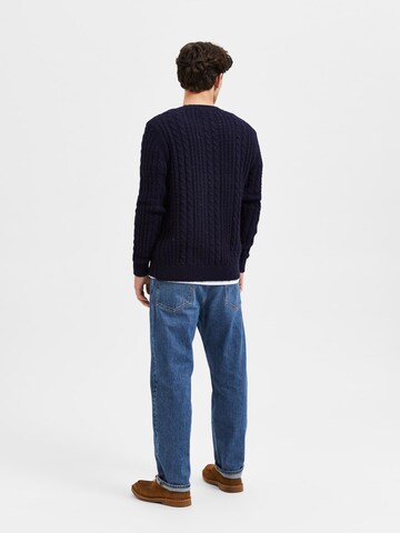 SELECTED HOMME Pullover 'Henry' in Blau