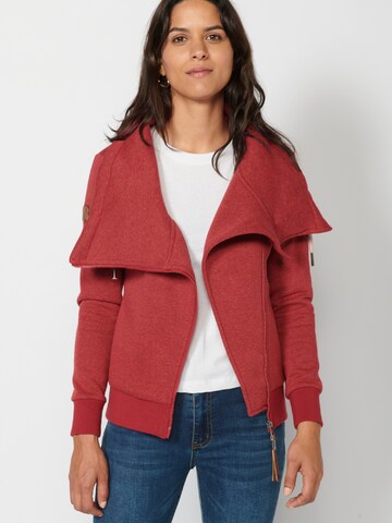 KOROSHI Sweatjacke in Rot