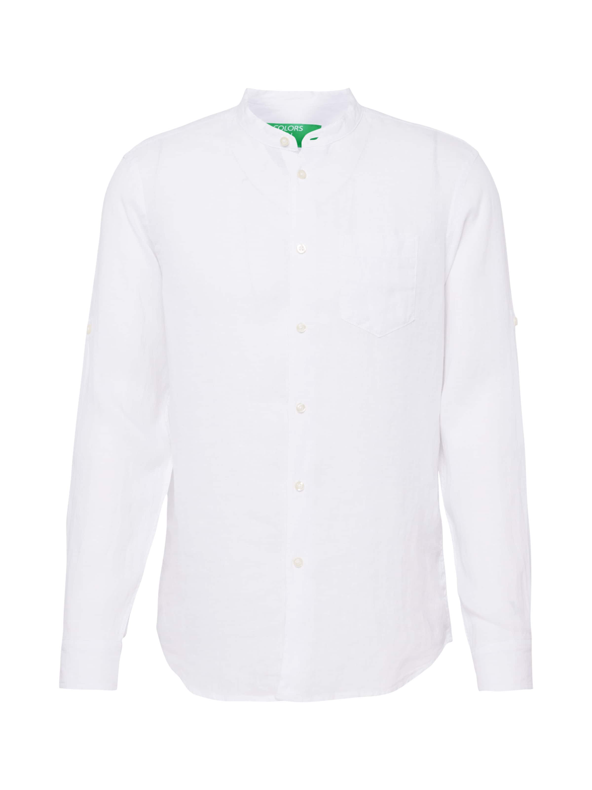 UNITED COLORS OF BENETTON Klasický střih Košile – bílá: přední strana