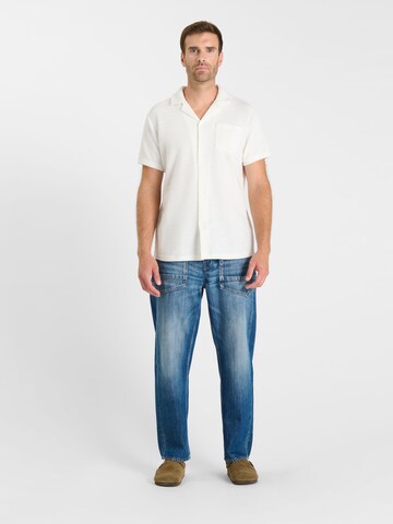 Le Temps Des Cerises Regular fit Overhemd 'TIMON' in Wit