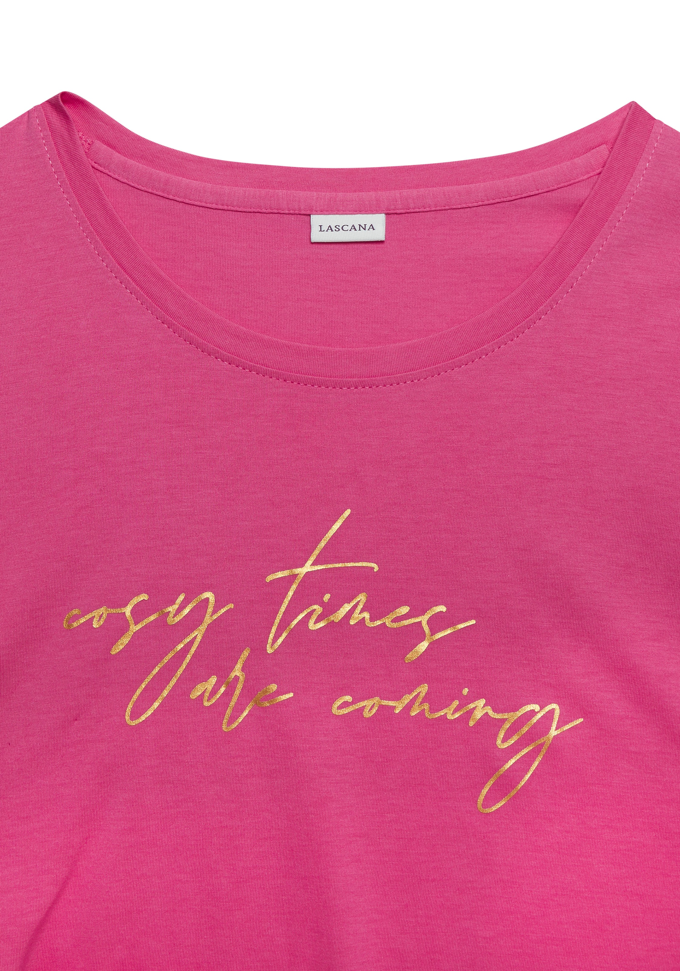 LASCANA Pajama shirt in Pink