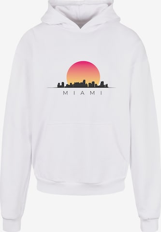 Merchcode Sweatshirt 'Miami' in Wit: voorkant