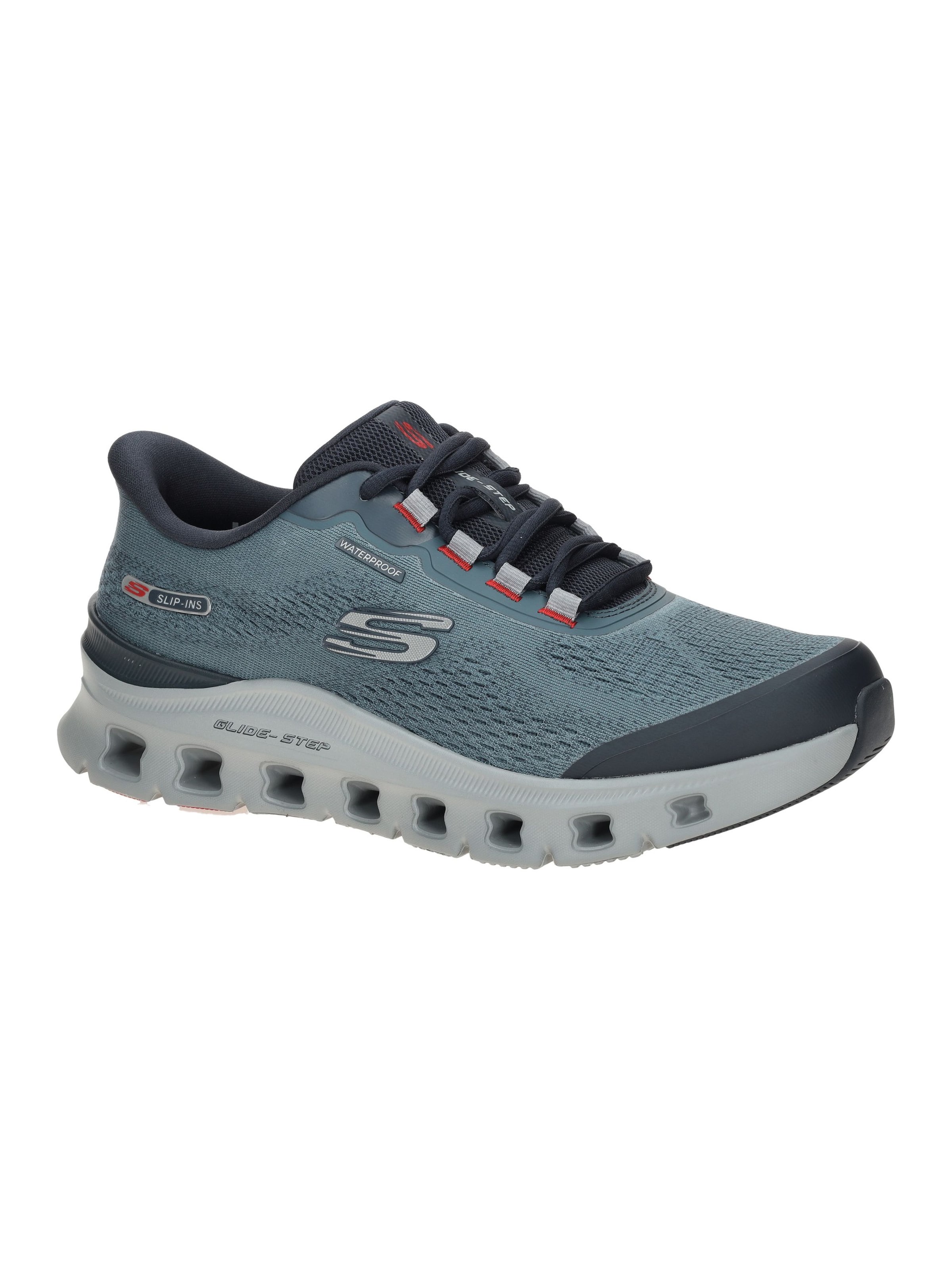 SKECHERS Lace-Up Shoes 'Skechers Glide Step Pro Schuhe blau grau SLIP-INS Wasserdicht 233135' in Blue: front