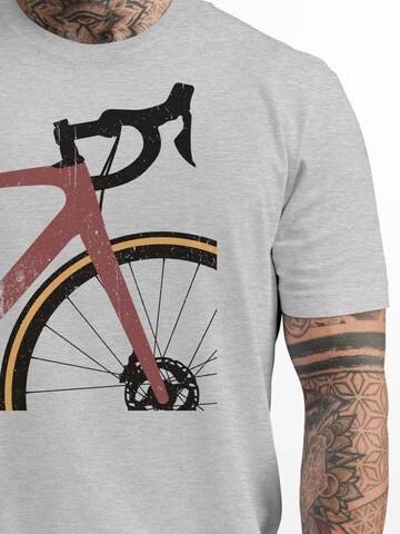Neverless Shirt 'Rennrad' in Grey