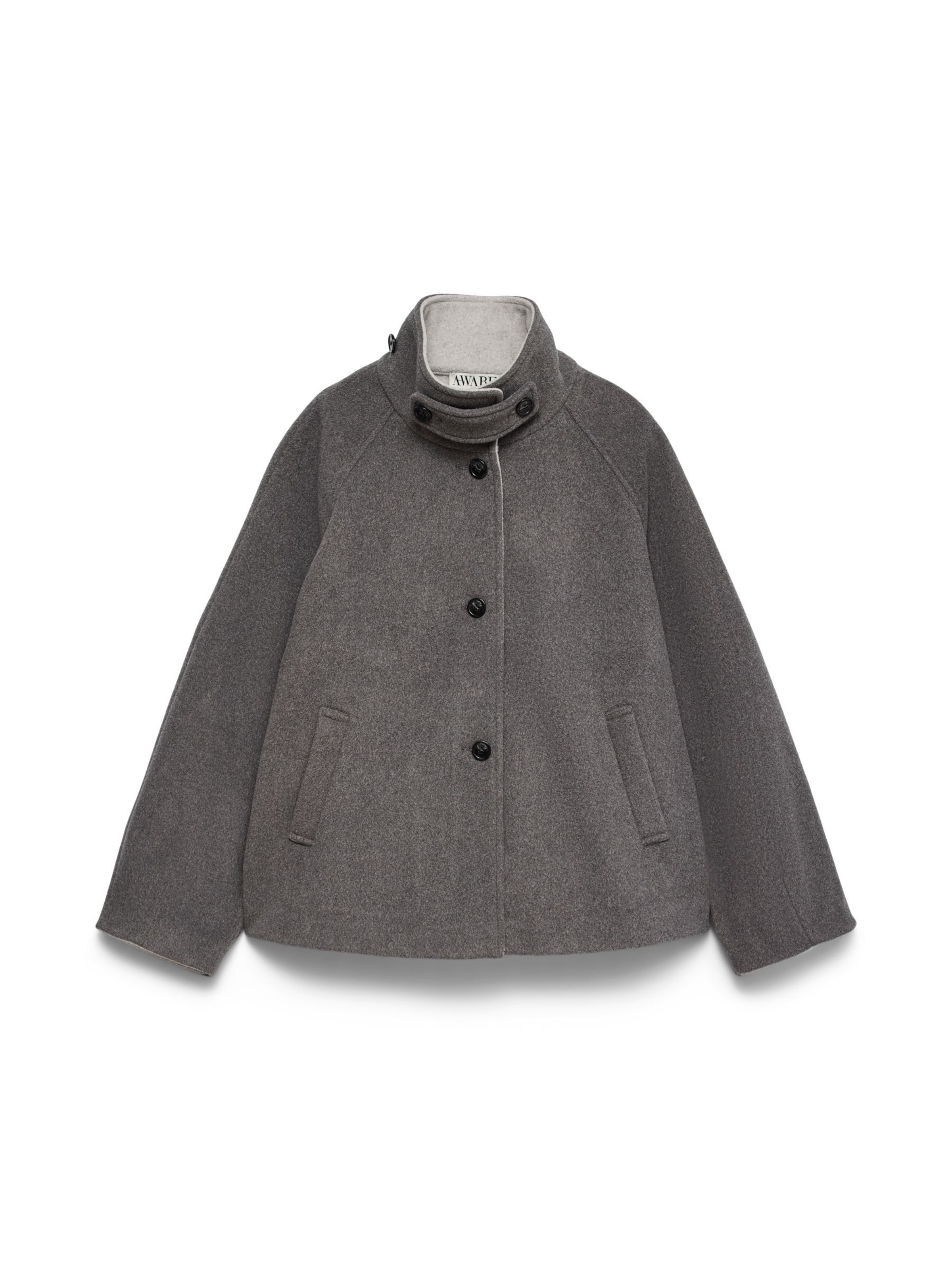 VERO MODA Tussenjas 'AWMaeve' in de kleur Grijs gemêleerd, Productweergave