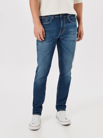 Tommy Jeans - Slimfit Vaquero 'Austin' en azul: frente