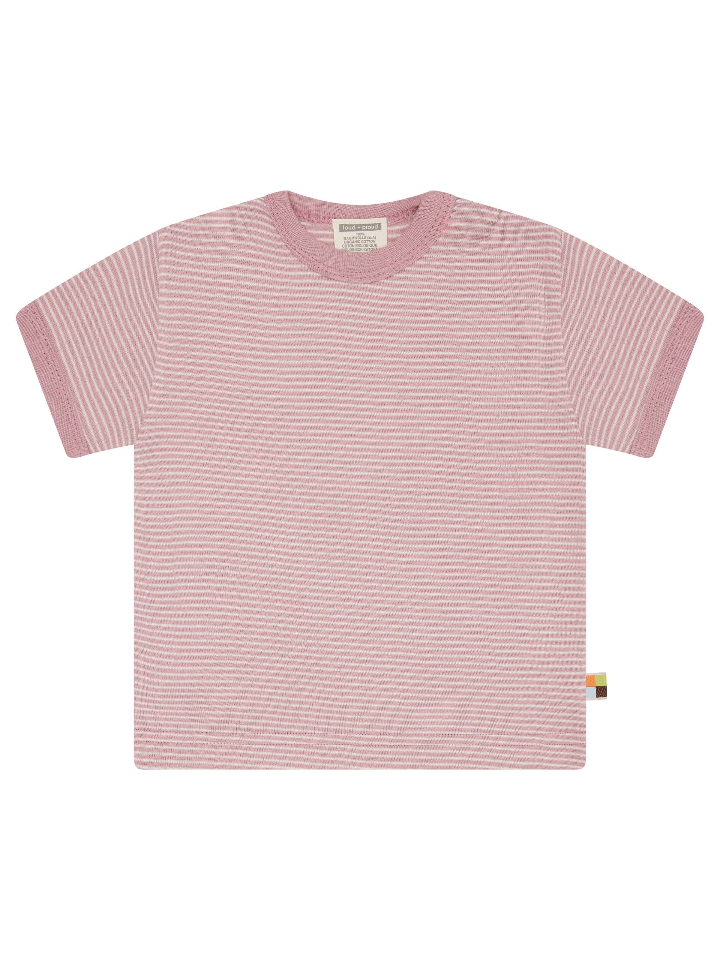 loud + proud Shirt 'T-Shirt Streifen' in Pink: front
