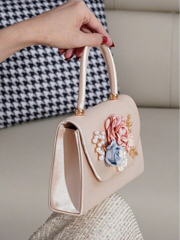 Tomshop24-7 Handbag 'Satin-Abendtasche Flora' in Beige