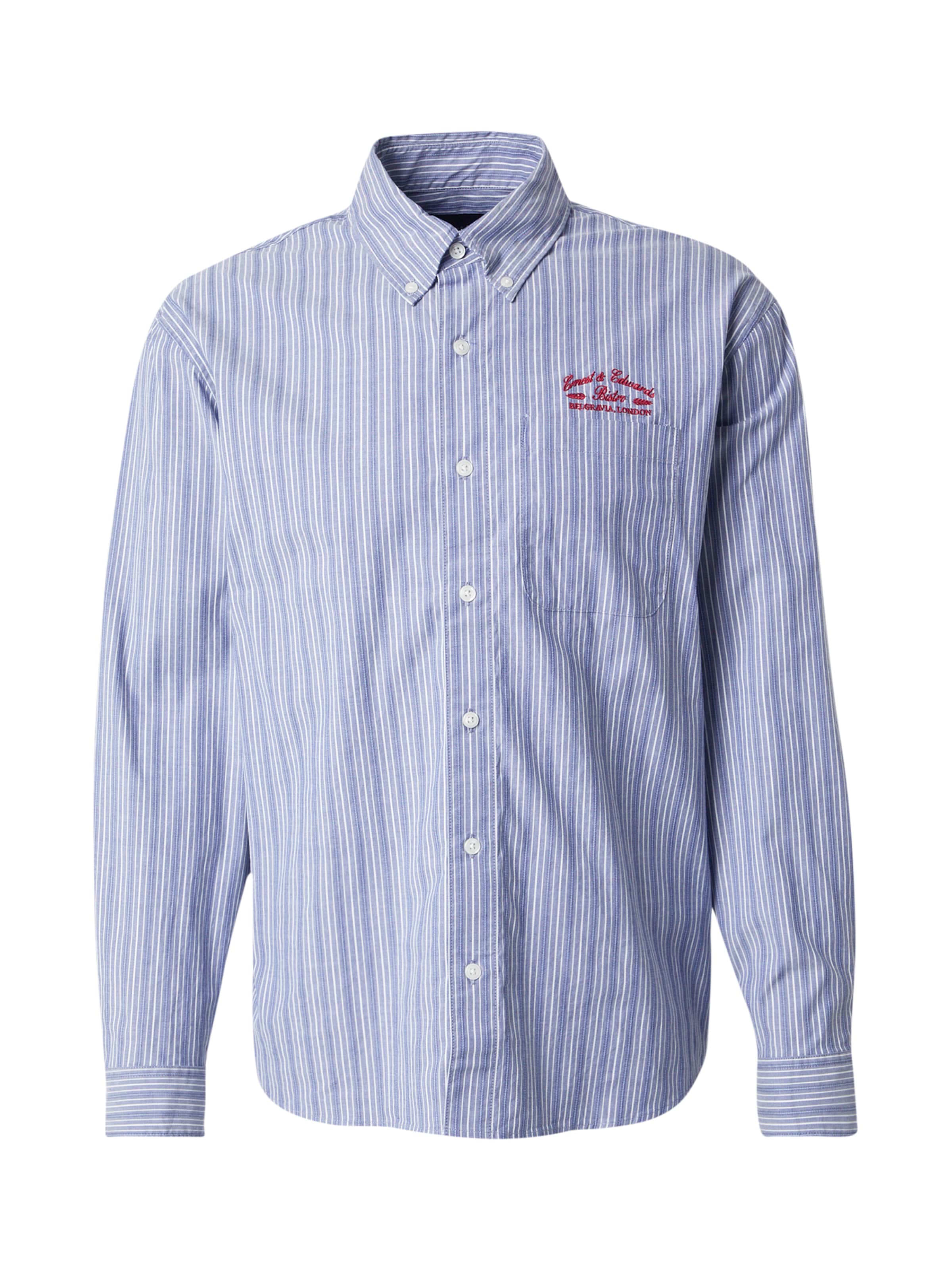 Abercrombie & Fitch Рубашка в Ночной синий / Красный / Белый, Обзор товара