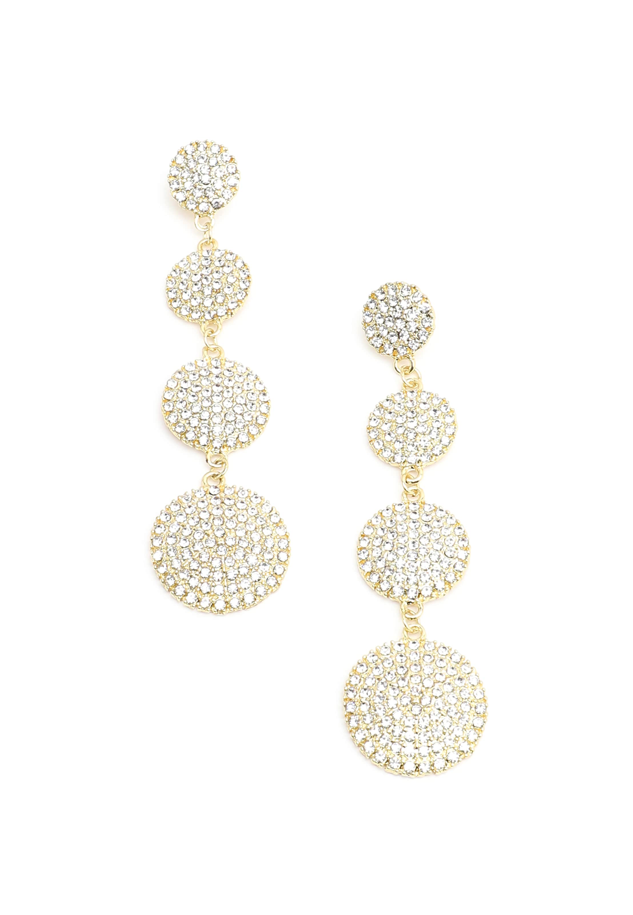 Boucles d'oreilles 'Adrie' SOHI en or : devant