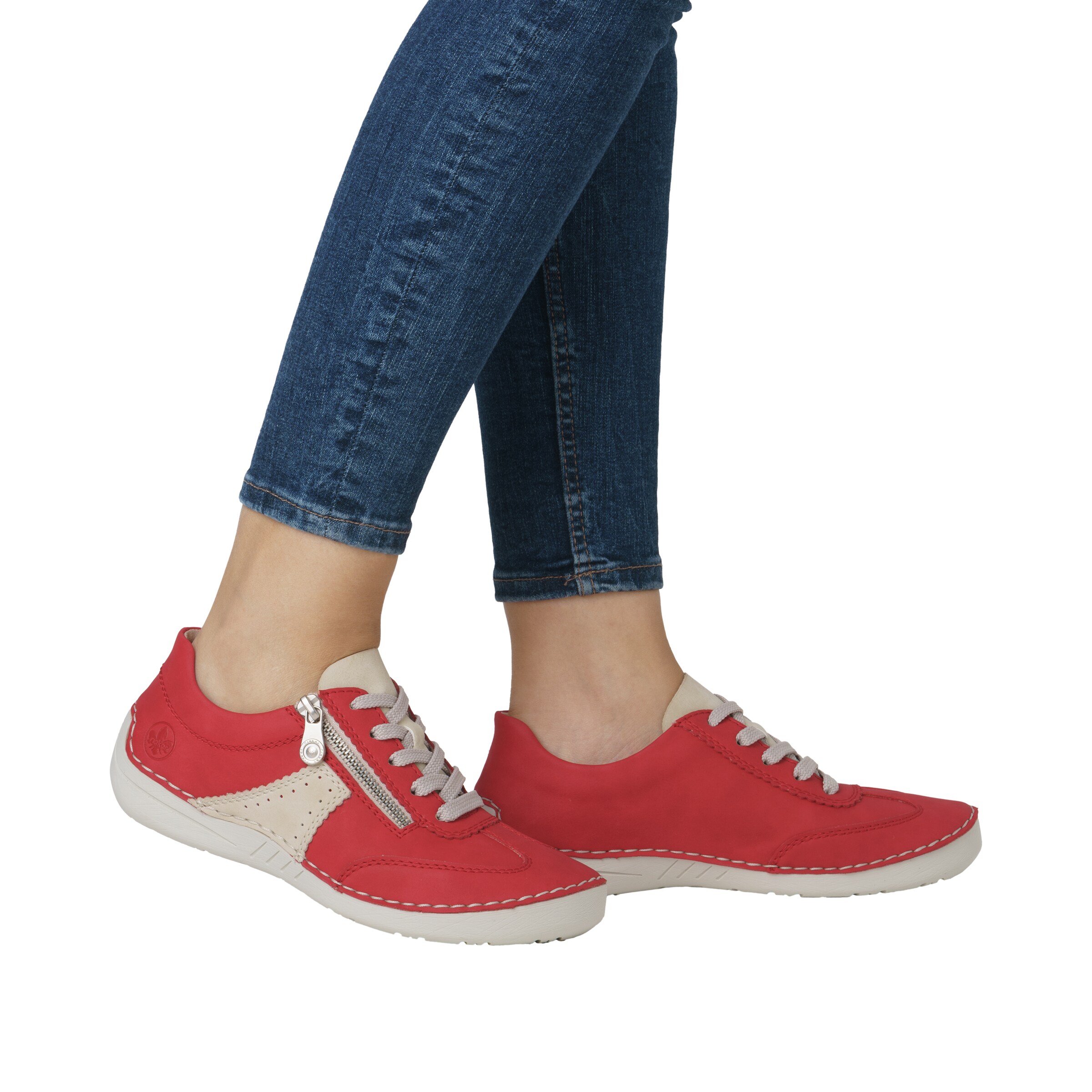 Chaussure de sport à lacets Rieker en rouge