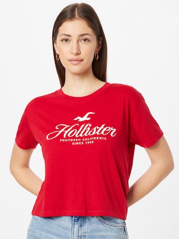 HOLLISTER Tričko – červená: přední strana