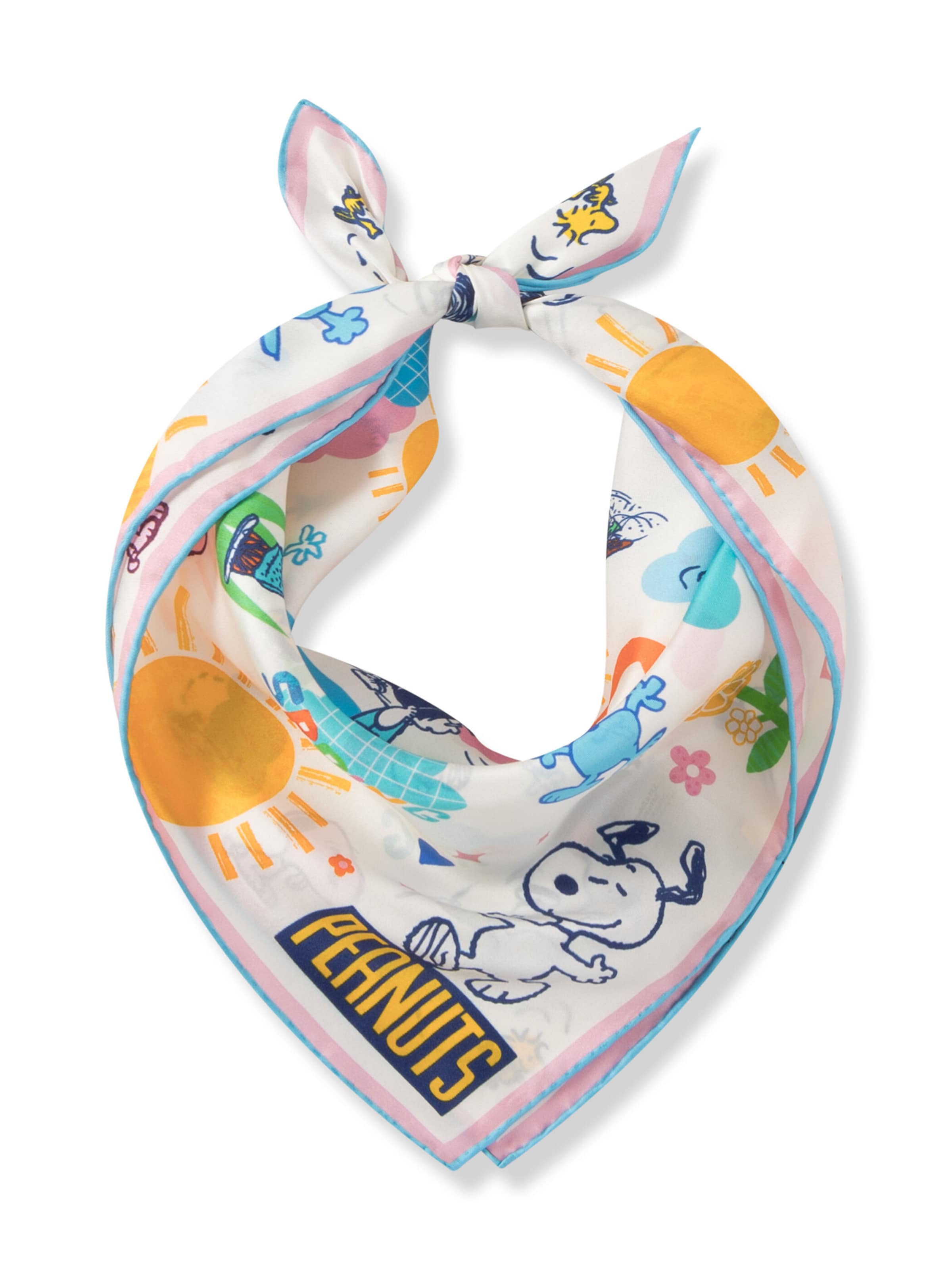 CODELLO Nickituch Peanuts™ Seidentuch in Weiß: Vorderseite