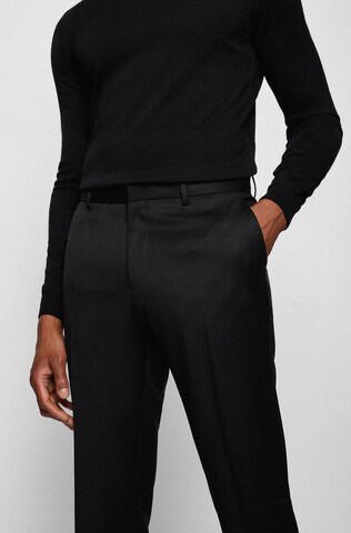 HUGO Slim fit Pleated Pants 'Genius' in Black