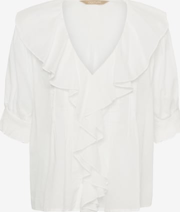 CULTURE - Blusa 'Musso' en blanco: frente