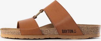 Bayton Pantoletter 'Navia' i cognac / sort, Produktvisning