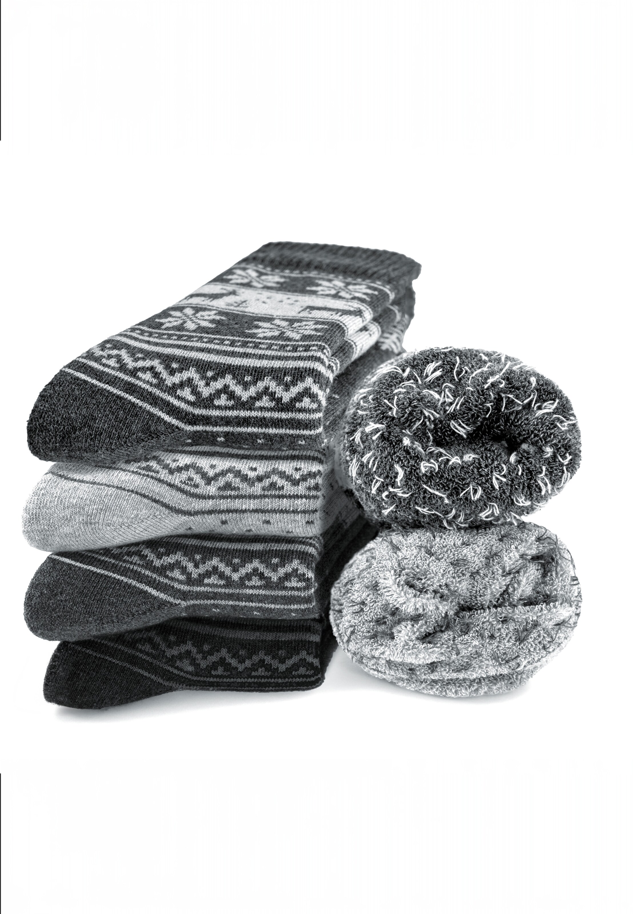 Calzino 'Warm' di Occulto in grigio: frontale