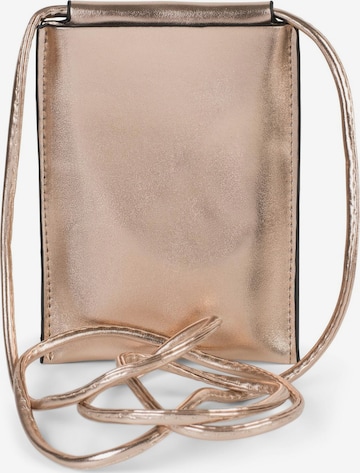styleBREAKER Umhängetasche 'Handy Umhängetasche Metallic' in Gold: Vorderseite