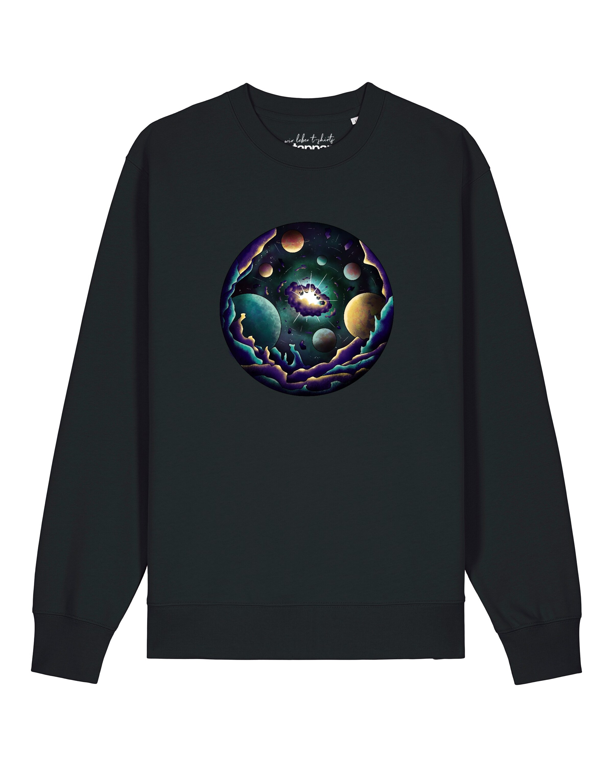 Watapparel Sweatshirt 'Urknall' in Black: front