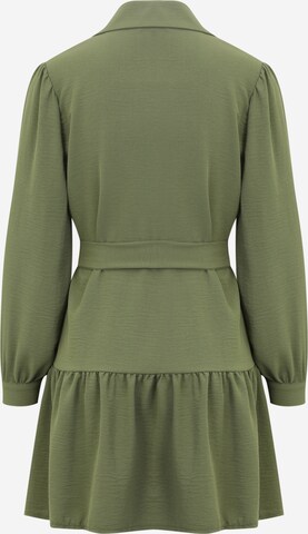 Dorothy Perkins Petite Shirt dress 'Frill Hem' in Green