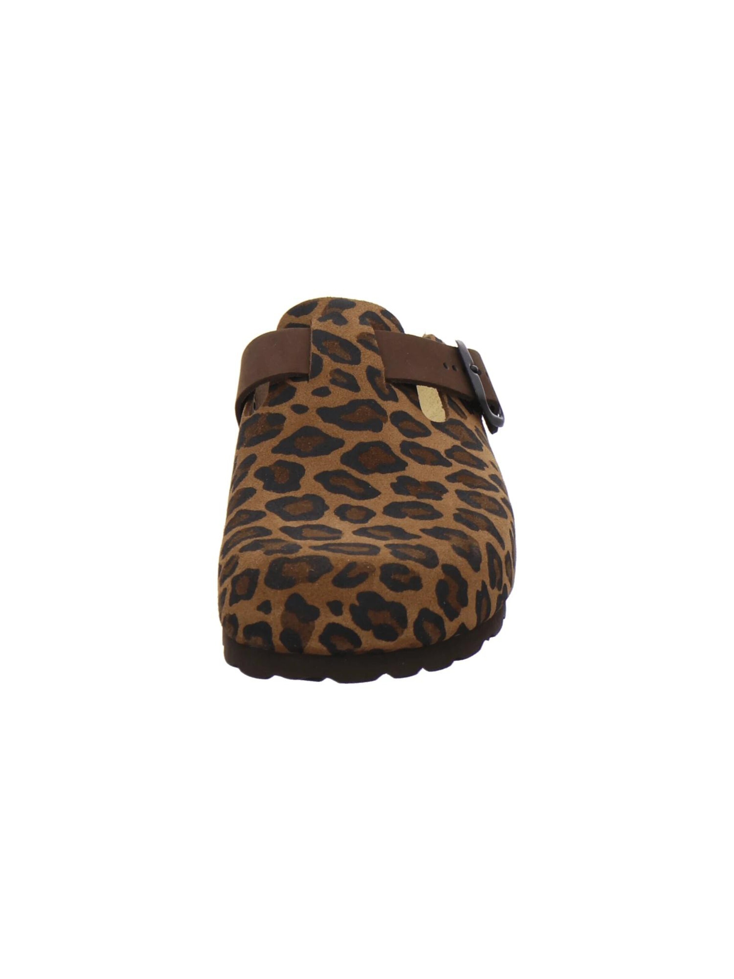 Sabots 'Clogs Damen Leder leo-braun' AFS-Schuhe en marron