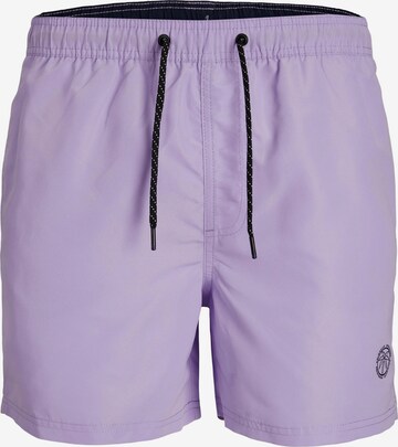 JACK & JONES Board Shorts 'Fiji' in Purple: front