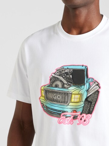 T-Shirt 'Damotoro' HUGO en blanc