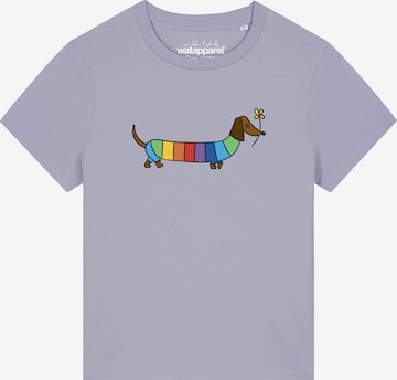 T-shirt 'Regenbogen Dackel' Watapparel en violet : devant