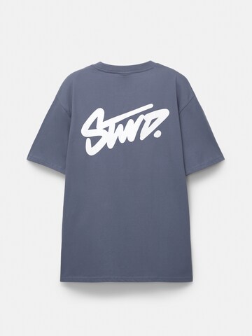 Pull&Bear Shirt 'STWD' in Blue