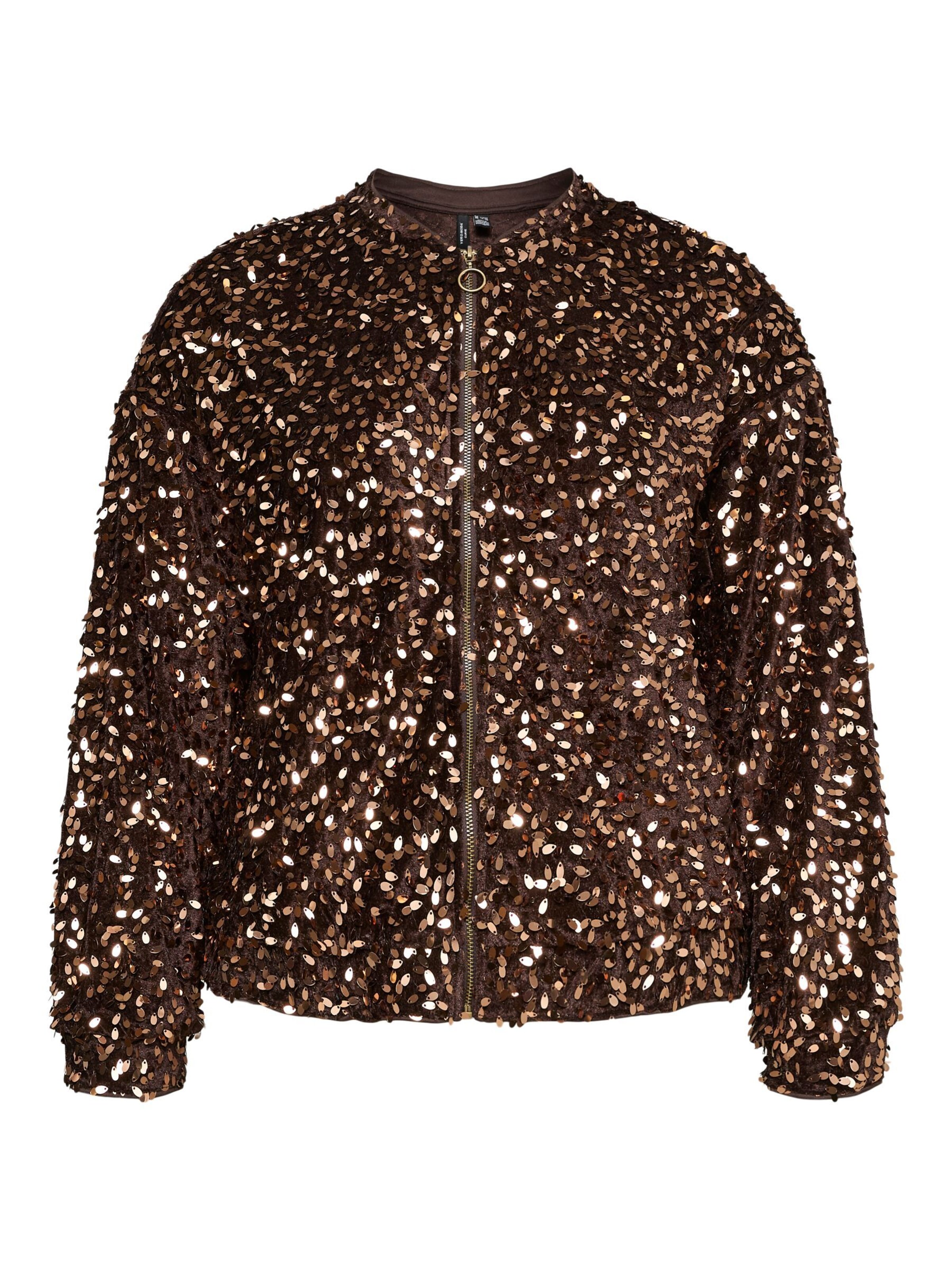 Vero Moda Curve Knit Cardigan in Brown: front