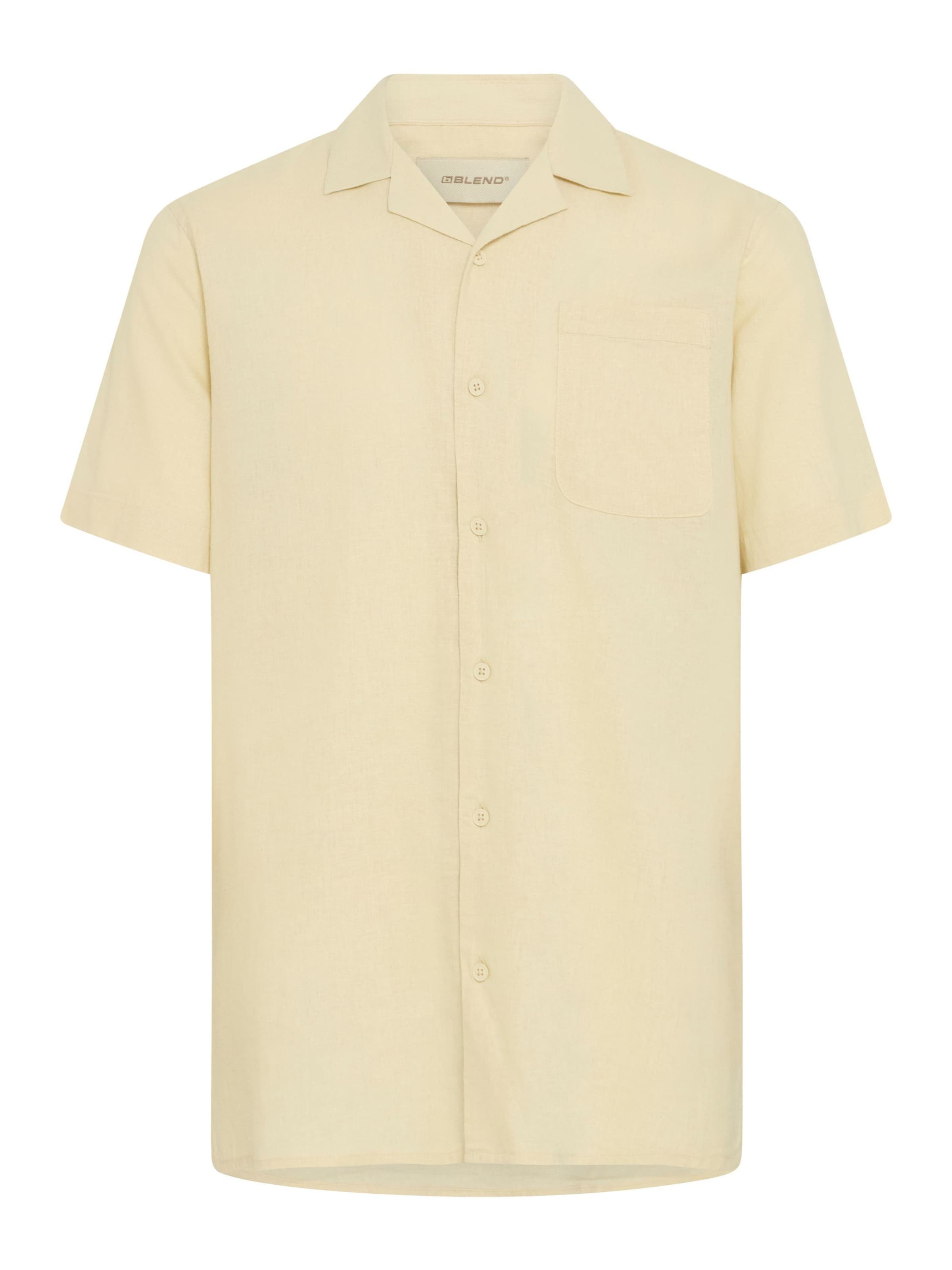 BLEND Regular fit Overhemd 'BHVICTOR' in Beige: voorkant