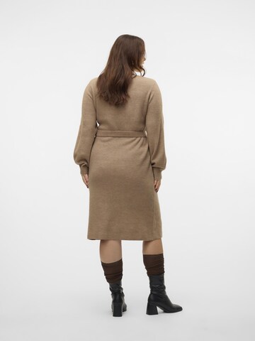 Vero Moda Curve Knit dress 'VMCPippa' in Brown