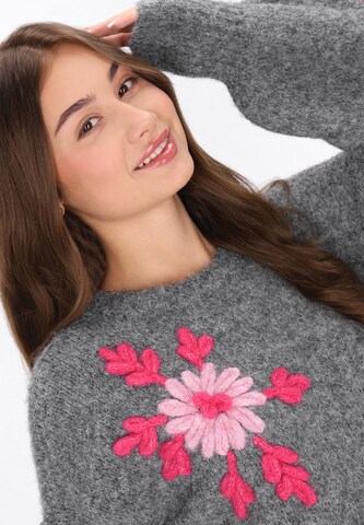 MYMO Υπερμέγεθες πουλόβερ σε γκρι